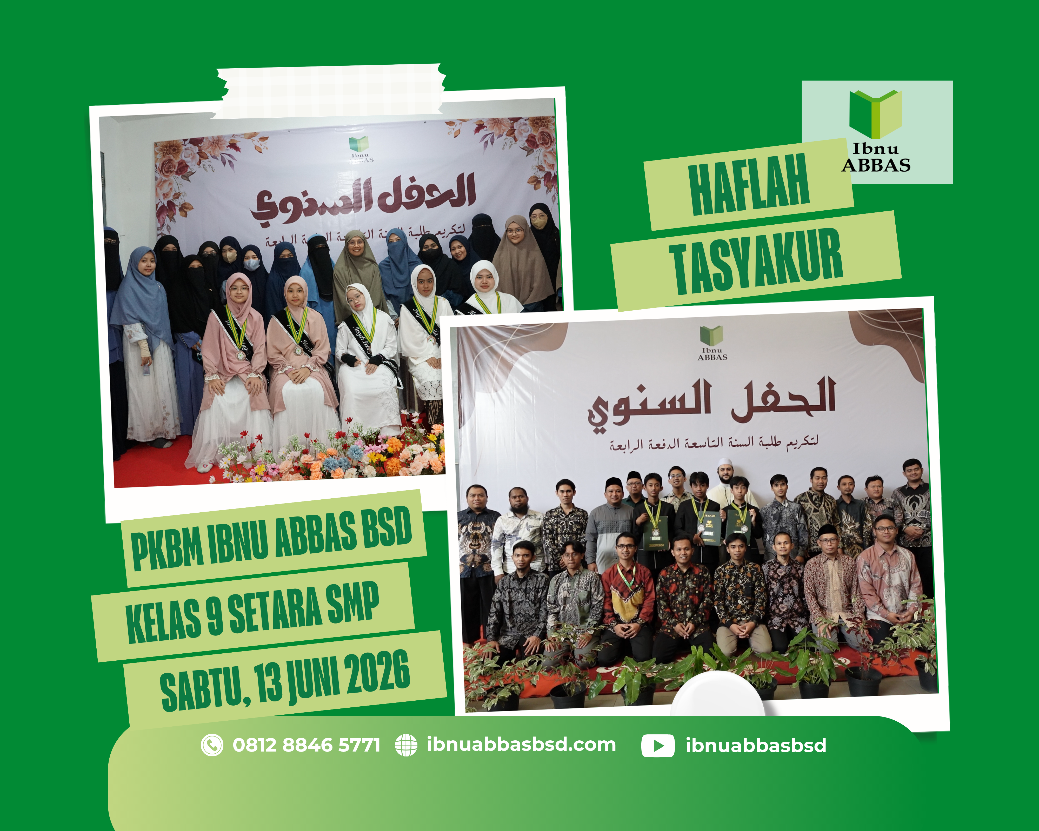 Khidmat dan Penuh Syukur, PKBM Ibnu Abbas BSD Sukses Gelar Haflah Tasyakur Kelas 9 Setara SMP Angkatan 2025/2026